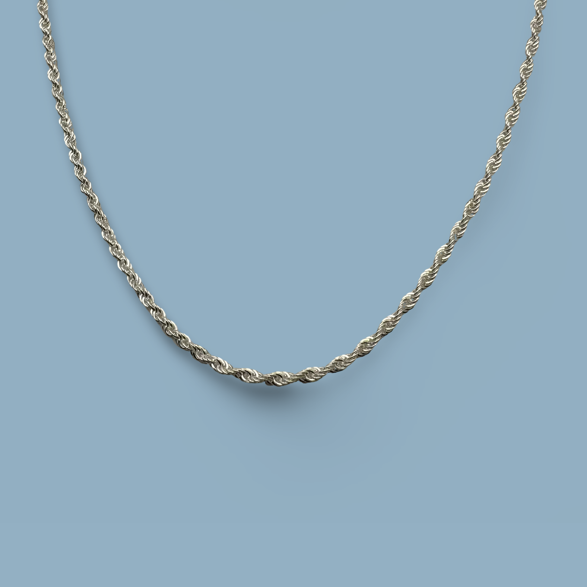 Rope Chain Necklace 925 Sterling Silver