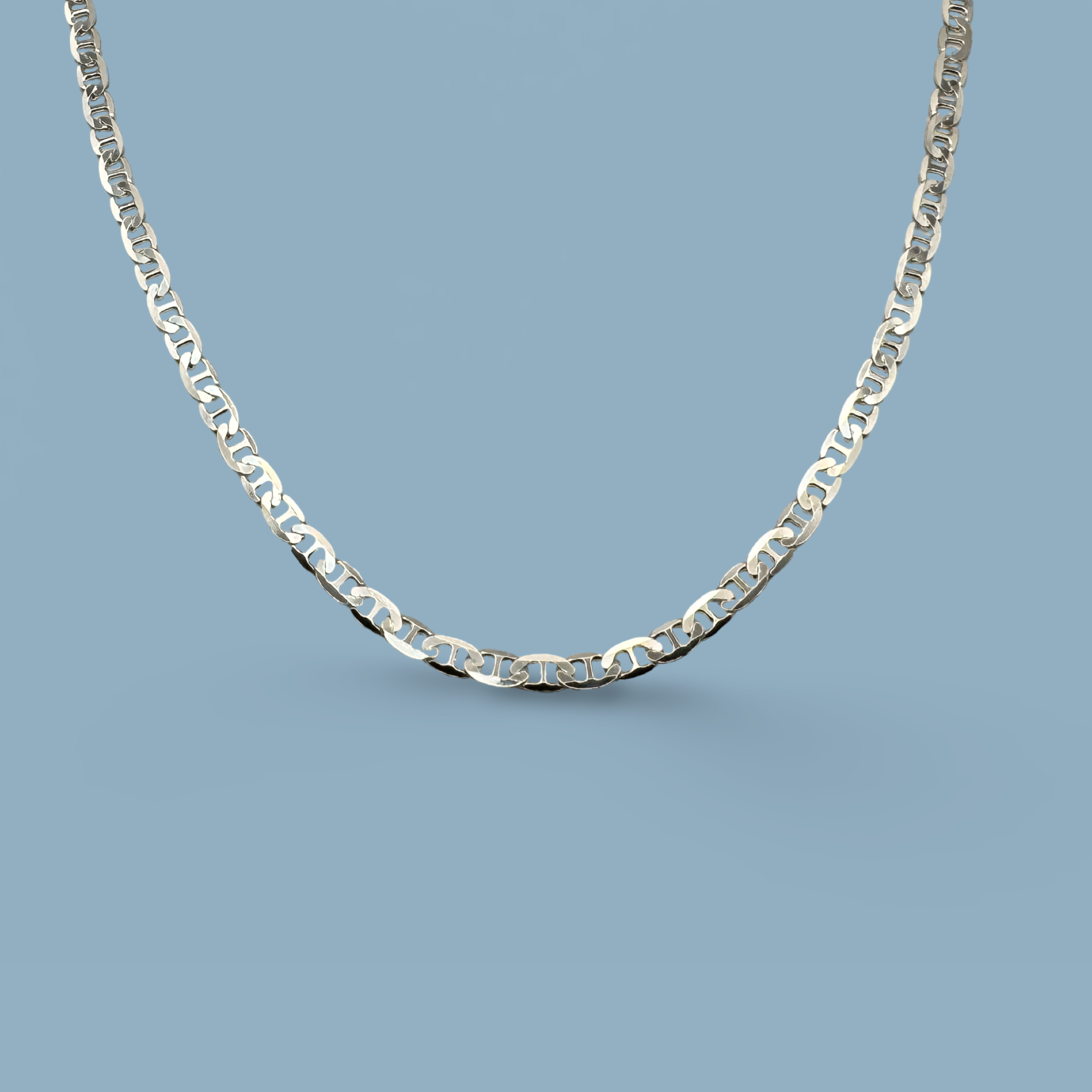 Flat Anchor Necklace 925 Sterling Silver