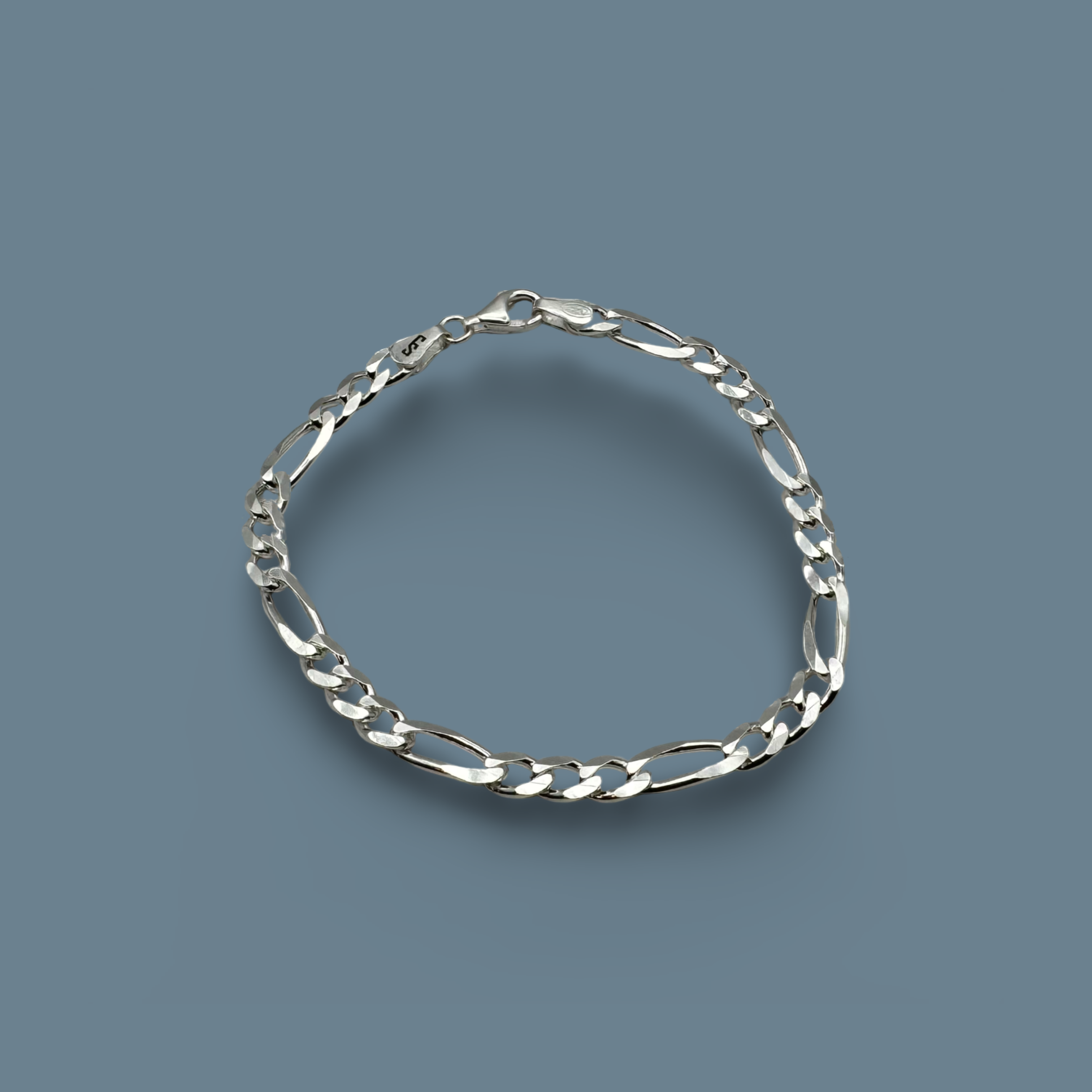 Figaro Bracelet 925 Sterling Silver