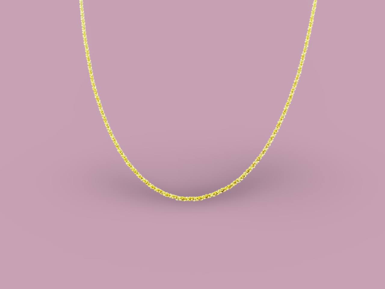 Frosted Cord Necklace 925 Gold